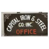 ï¿½Capital Iron & Steel Co., Sign,  48in x 24in