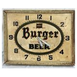 Burger Beer Clock  Measures 19x15