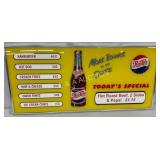 Pepsi-Cola Menu Board, 28 x 13 Inches