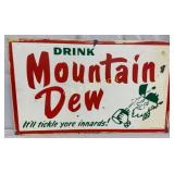 Mountain Dew Metal Sign with Hillbilly 18x30