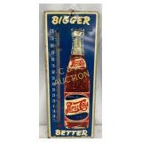 Pepsi-Cola  Metal Thermometer, 6 1/2 x 16 Inches