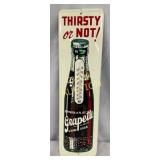 Grapette Soda Metal Thermometer Sign, 4 1/2 x 16 s