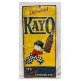 Emb. Kayo Chocolate Drink Sign, 14in x 30in
