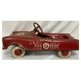 Red Fire Chief Pedal Car, 36 inches
