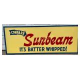 SS Sunbeam Advertising Masonite Sign, 71 x 28 Inch