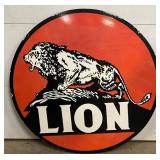 DS Porc. Lion Gasoline Sign, 48 Inches