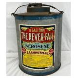 Early 5g. J.A. Harps Mfg. Co. Kerosene Can