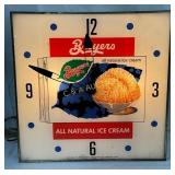 Breyers All Natural Ice Cream Lighted Clock, 15in