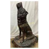 Howling Wolf Cast Aluminum Wolf Store Display, 21ï¿½