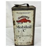 Mobiloil ï¿½Cï¿½Gargoyle Oil Can 5in x 9in