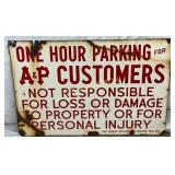 SSP A&P Customers Parking Sign , 36ï¿½24 Inches
