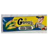 ï¿½Greenï¿½s Quality Controlled Seed Cornï¿½ Metal Sign,