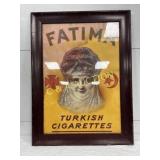 Fatima Turkish Cigarettes Cardboard, Framed, 21ï¿½30