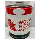 5g. Wolfï¿½s Head Motor Oil Can, SAE 40