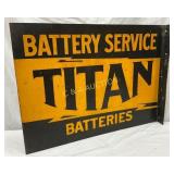 Titan Battery Service DS Flange Sign, 24ï¿½18