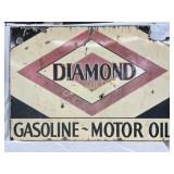 DSP Diamond Gasoline and Motor Oil Sign, 52in x 36