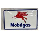 Emb. Metal Mobilgas Sign w/ Pegasus, 30x18
