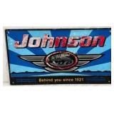 Emb. Johnson Metal Sign, 25in x 14in