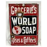 SSP ï¿½World Soap, Groceries, Teas & Coffees,ï¿½ Sign