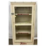 Tomï¿½s Peanut Wooden Cabinet With Glass Front, 24in