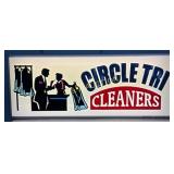 Emb. ï¿½Circle Tri Cleaners,ï¿½ Light Up Lexan Sign ï¿½2