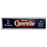 Emb. Drink Cheerwine Sign 48x11