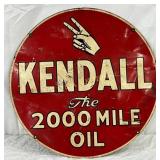 DS Kendall ï¿½The 2000 Mile Oilï¿½ Metal Sign, 24in Di