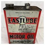 2g. Eastlube Pioneer Oil Co. Metal Motor Oil Can