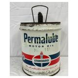 Early 5g. Standard Oil Permalube Motor Oil Can