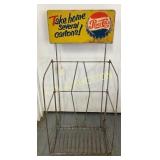 Pepsi-Cola Rack w/  Marquee Sign, 16in x 37in