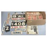 Lot of Early 1930s Paper Adv Ford and Cadillac