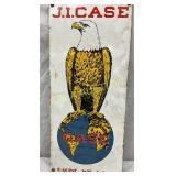 J.I. Case Porc. Sign with Eagle Graphic and Globe,
