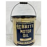 5g. Lubrite Motor Oil Can by Socony-Vacuum Oil Com