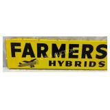Farmers Hybrids Sign w/corn graphics, 20 x 6 Inch