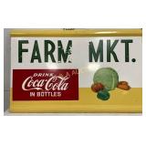 Coca-Cola ï¿½Farm Mkt.ï¿½ Metal Sign, 38in x 24in