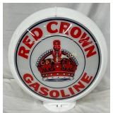 Red Crown Gasoline Pump Globe, 15in