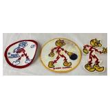 Three Reddy Kilowatt Cloth Patches, 6in to 7in