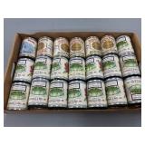 Store Display Tin Cans with Vintage-Style Labels