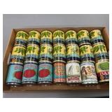Store Display Cans Featuring Various Food Brands a