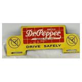 Metal Dr. Pepper 'Drive Safely' License Plate Topp