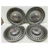 Four Chrome Wheel Hub Caps with Center Emblem Desi