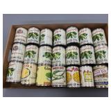 Store Display Cans Featuring Various Brands and Gr
