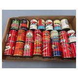 Store Display Cans Featuring Seafood Labels