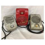 Three Vintage Drive-In Theater Speakers, 6"-8"