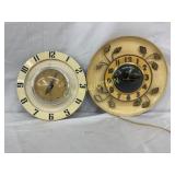 8"-10" Mid-20th Century Electric Wall Clocks by