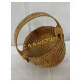 Small Handwoven Basket with Inscription 