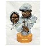 Bronze and Resin Bust Sculpture Valentines