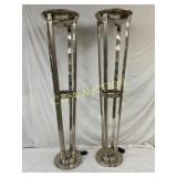 79" Art Deco Floor Lamps by Arthur Sofar, Bronze w