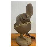 Vintage Electric Fan with 10" Metal Blades and Lea