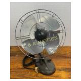 13" Metal Oscillating Desk Fan with Four-Blade Des